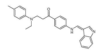 3-(N-ethyl-4-methylanilino)-1-[4-[[(Z)-indol-3-ylidenemethyl]amino]phenyl]propan-1-one Structure