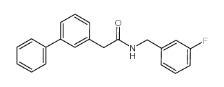 N-[(3-氟苯基)甲基]-[1,1’-联苯]-3-乙酰胺结构式