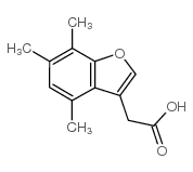 (4,6,7-三甲基-1-苯并呋喃-3-基)乙酸结构式