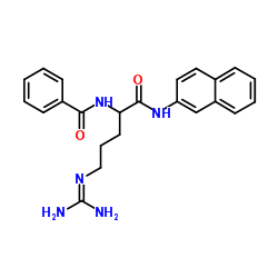 NA-苯甲酰-DL-精氨酰-β-萘胺结构式
