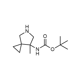 N-{7-甲基-5-氮杂螺[2.4]庚-7-基}氨基甲酸叔丁酯结构式