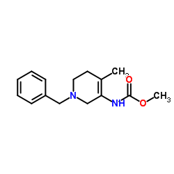 Carbamic acid, N-[1,2,5,6-tetrahydro-4-methyl-1-(phenylmethyl)-3-pyridinyl]-, methyl ester Structure