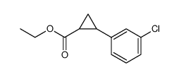 反-2-(3-氯苯基)环丙烷-1-羧酸乙酯结构式