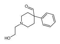 1-(2-hydroxyethyl)-4-phenylpiperidine-4-carbaldehyde结构式