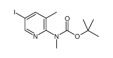 2-(N-Boc-甲胺基)-5-碘-3-甲基吡啶结构式