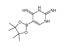 5-(4,4,5,5-tetramethyl-1,3,2-dioxaborolan-2-yl)pyrimidine-2,4-diamine结构式