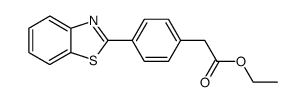 (4-benzothiazol-2-yl-phenyl)-acetic acid ethyl ester Structure