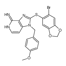 1H-IMidazo[4,5-c]pyridin-4-amine, 2-[(6-bromo-1,3-benzodioxol-5-yl)thio]-1-[(4-Methoxyphenyl)Methyl] Structure