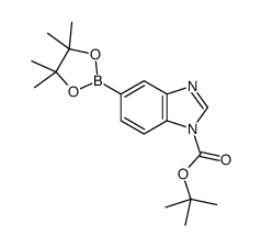 TERT-BUTYL 5-(4,4,5,5-TETRAMETHYL-1,3,2-DIOXABOROLAN-2-YL)-1H-BENZO[D]IMIDAZOLE-1-CARBOXYLATE Structure