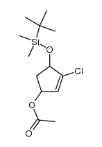 3-acetoxy-5-tert-butyldimethylsilyloxy-1-chlorocyclopentene Structure