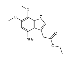 ethyl 2-(4-amino-6,7-dimethoxy-1H-indol-3-yl)acetate结构式