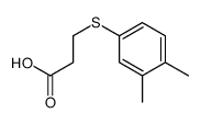 3-[(3,4-二甲基苯基)硫代]丙酸结构式