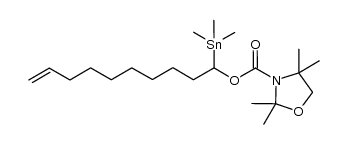 1-(trimethylstannanyl)dec-9-enyl 2,2,4,4-tetramethyl-1,3-oxazolidine-3-carboxylate Structure