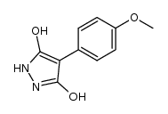 3,5-dihydroxy-4-(p-methoxyphenyl)pyrazole Structure