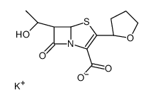 potassium,(5R,6S)-6-[(1R)-1-hydroxyethyl]-7-oxo-3-[(2S)-oxolan-2-yl]-4-thia-1-azabicyclo[3.2.0]hept-2-ene-2-carboxylate结构式