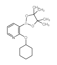 2-Cyclohexyloxypyridine-3-boronic acid pinacol ester Structure