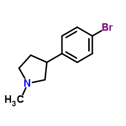 3-(4-溴苯基)-1-甲基吡咯烷结构式