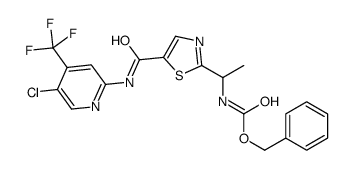 (1-(5-((5-氯-4-(三氟甲基)吡啶-2-基)氨基甲酰)噻唑-2-基)乙基)氨基甲酸苄酯结构式