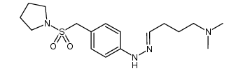 N,N-dimethyl-4-(2-(4-((pyrrolidin-1-ylsulfonyl)methyl)phenyl)hydrazono)butan-1-amine Structure