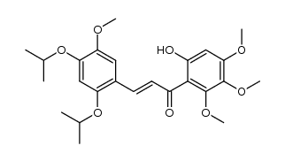 2'-hydroxy-2,4-diisopropyloxy-4',5,5',6'-tetramethoxychalcone结构式