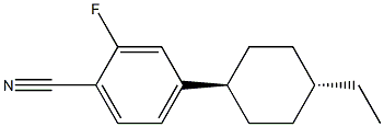 2-氟-4-(反式-4'-乙基环己基)苯甲腈结构式
