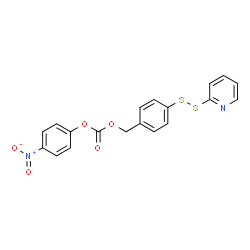 4-硝基苯基4-(吡啶-2-基二硫烷基)苄基碳酸酯结构式