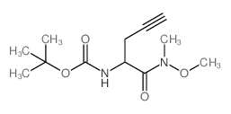 1-(甲氧基(甲基)氨基)-1-氧代-4-戊炔-2-氨基甲酸叔丁酯结构式