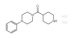 (4-苯基哌嗪)哌啶-4-甲酮双盐酸盐结构式