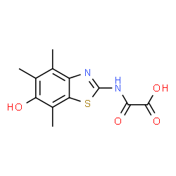 Acetic acid,[(6-hydroxy-4,5,7-trimethyl-2-benzothiazolyl)amino]oxo- (9CI)结构式
