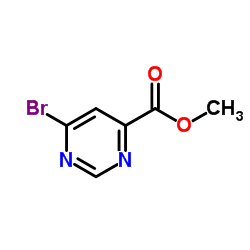 6-溴嘧啶-4-甲酸甲酯结构式
