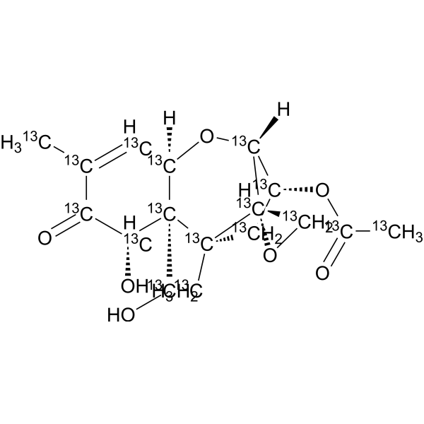 3-乙酰脱氧瓜萎镰菌醇-13C17-同位素结构式