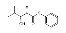 (2S,3R)-3-Hydroxy-2,4-dimethyl-pentanethioic acid S-phenyl ester结构式