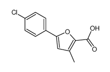 5-(4-氯苯基)-3-甲基呋喃-2-羧酸结构式