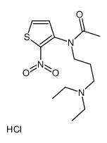 N-[3-(diethylamino)propyl]-N-(2-nitrothiophen-3-yl)acetamide,hydrochloride Structure