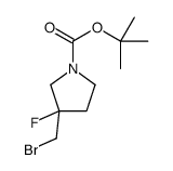 3-(溴甲基)-3-氟吡咯烷-1-羧酸叔丁酯结构式