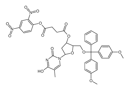 5'-O-(4,4'-dimethoxytrityl)thymidine-3'-O-(2,4-dinitrophenyl) succinate结构式