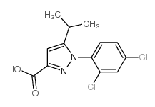 1-(2,4-二氯苯基)-5-异丙基-1H-吡唑-3-羧酸结构式