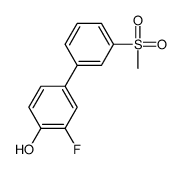 2-fluoro-4-(3-methylsulfonylphenyl)phenol结构式