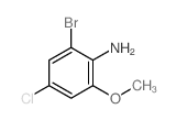 2-溴-4-氯-6-甲氧基苯胺结构式