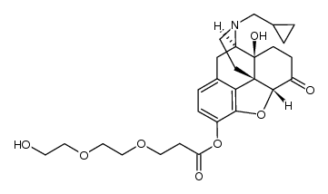 3-O-[3-(2-(2-hydroxyethoxy)ethoxy)propanoyl]naltrexone结构式