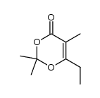 6-ethyl-2,2,5-trimethyl-4H-1,3-dioxin-4-one结构式