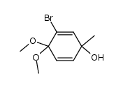3-Bromo-4,4-dimethoxy-1-methyl-2,5-cyclohexadien-1-ol Structure