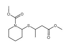methyl 2-((4-methoxy-4-oxobutan-2-yl)thio)piperidine-1-carboxylate Structure