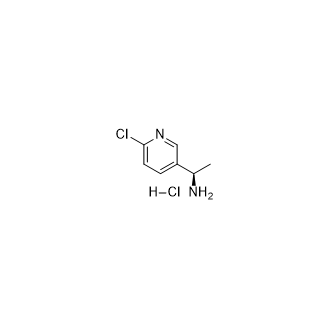 (R)-1-(6-氯吡啶-3-基)乙胺盐酸盐结构式