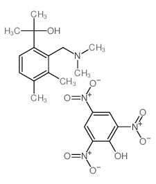 2-[2-(dimethylaminomethyl)-3,4-dimethyl-phenyl]propan-2-ol; 2,4,6-trinitrophenol结构式