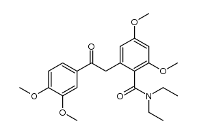 N,N-diethyl-2,4-dimethoxy-6-[2-(3,4-dimethoxyphenyl)-2-oxoethyl]-benzamide Structure