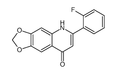 6-(2-fluorophenyl)-5H-[1,3]dioxolo[4,5-g]quinolin-8-one结构式