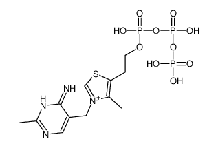 3-[(4-Amino-2-methyl-5-pyrimidinyl)methyl]-5-{2-[(hydroxy{[hydrox y(phosphonooxy)phosphoryl]oxy}phosphoryl)oxy]ethyl}-4-methyl-1,3- thiazol-3-ium结构式