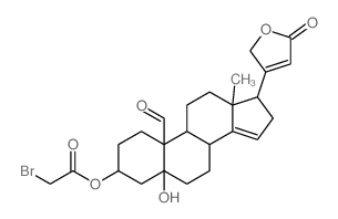 [10-formyl-5-hydroxy-13-methyl-17-(5-oxo-2H-furan-3-yl)-1,2,3,4,6,7,8,9,11,12,16,17-dodecahydrocyclopenta[a]phenanthren-3-yl] 2-bromoacetate结构式