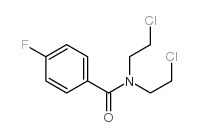 Benzamide,N,N-bis(2-chloroethyl)-4-fluoro-结构式